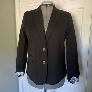NWT JCF JCrew Factory Black Blazer 10